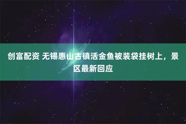 创富配资 无锡惠山古镇活金鱼被装袋挂树上，景区最新回应